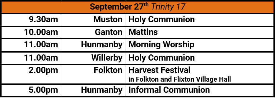 This Sunday's Services