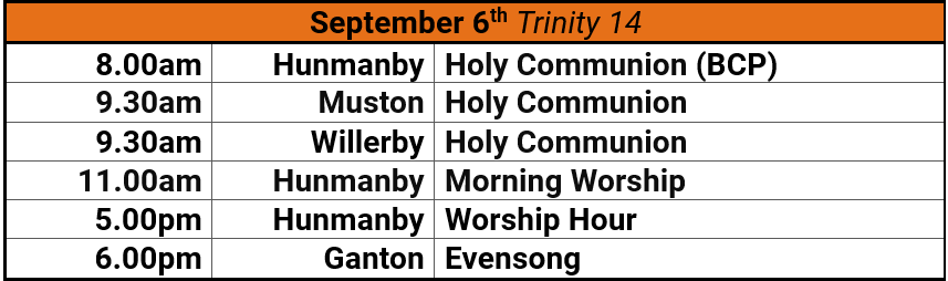 This Sunday's Services