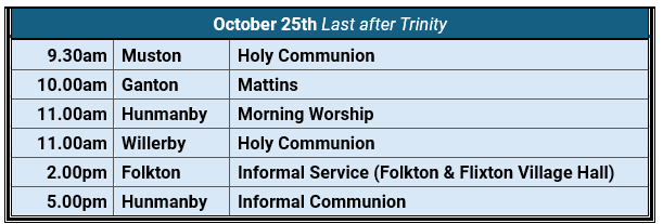 This Sunday's Services d