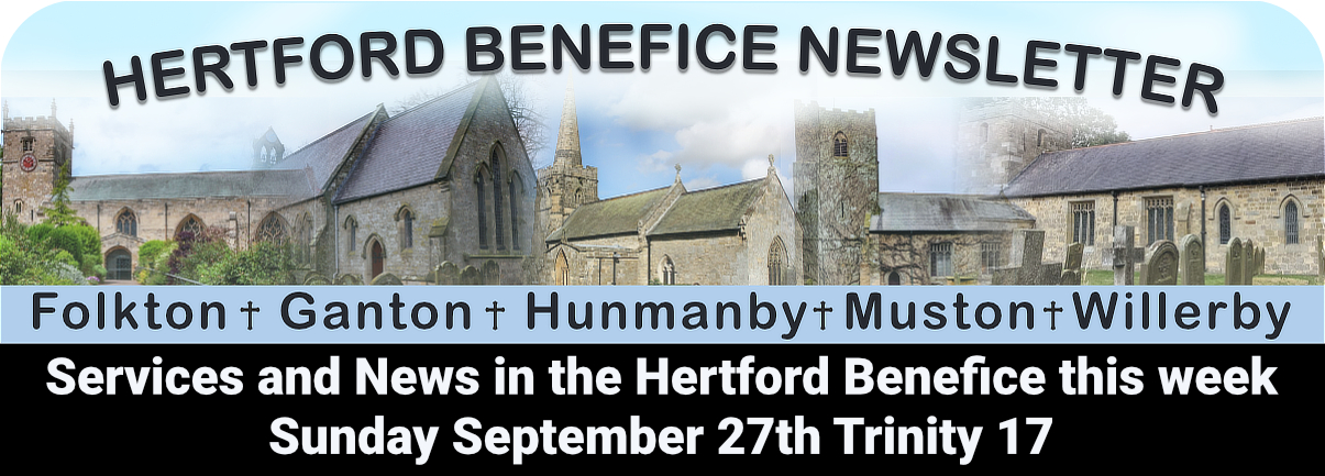 Welcome to our Benefice Newsletter for the week