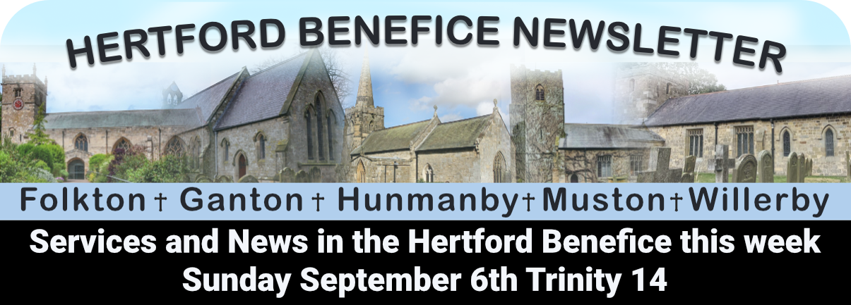 Welcome to our Benefice Newsletter for the week