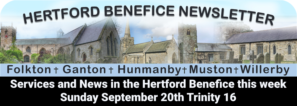 Welcome to our Benefice Newsletter for the week
